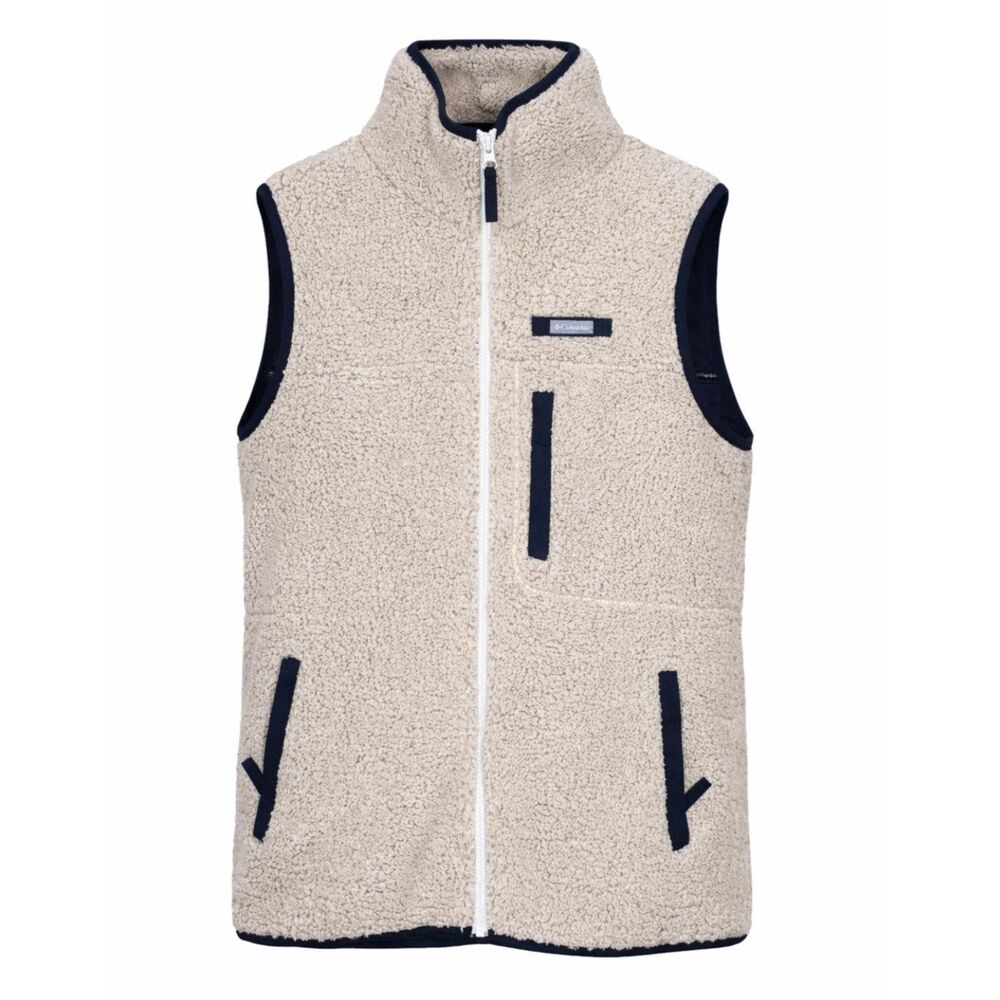 COLUMBIA MOUNTAIN SIDE FAUX SHERPA FLEECE COLD WEATHER OUTDOOR WARM VEST MEDIUM